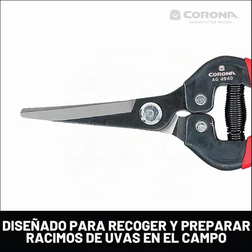 Vista 6 de Corona Corte largo curvo rojo (Tempered Steel)