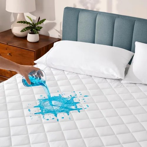 Vista 11 de Bare Home Protector de colchón tamaño Twin, 100% impermeable y transpirable, funda de colchón refrescante, protege contra derrames, sin vinilo, sin