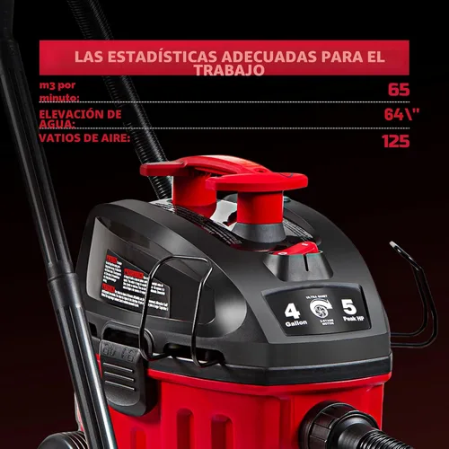 Vista 6 de Vacmaster Aspiradora doméstica húmeda/seca de 4 galones y 5 HP de potencia máxima - VF408B 1101