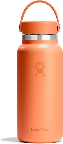 Vista 8 de Hydro Flask Botella de agua – Acero inoxidable aislado – Tapa flexible de boca ancha, antiderrames, a prueba de fugas y recargable en agave de 20
