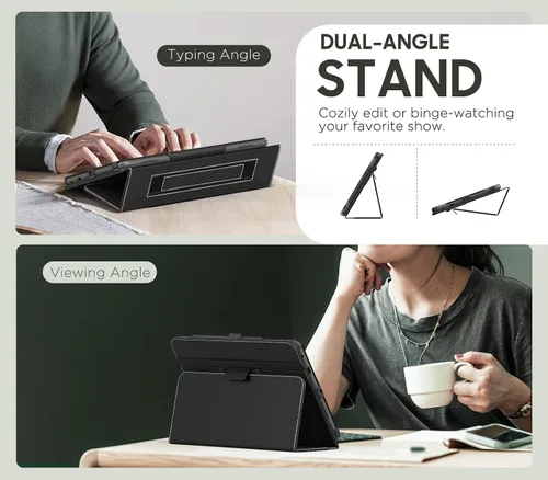 Vista 4 de MoKo - Funda compatible con la tablet Kindle Fire HD 8 y 8 Plus (10ª generación, versión de 2020), funda de soporte plegable y diseño delgado