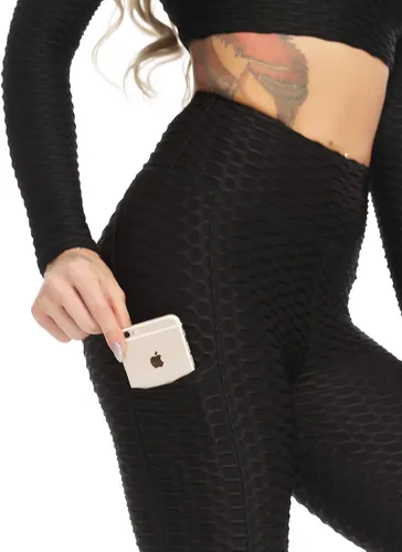 Vista 81 de SEASUM - Pantalones de yoga de cintura alta para mujer, con control de abdomen y realce de glúteos, leggings favorecedores para entrenar y correr