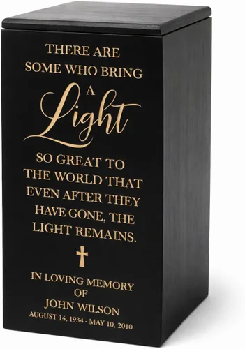 Vista 31 de LifeSong Milestones Urnas para cenizas, urnas masculinas para cenizas humanas, urnas de cremación personalizadas para cenizas humanas adultas, Negro