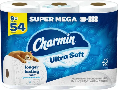 Vista 13 de Charmin Papel de baño ultra suave 16 rollos dobles = 32