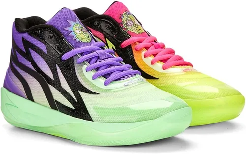 Vista 2 de PUMA Hombres R&M X Mb.02 Baloncesto Zapatillas Atléticas - Verde