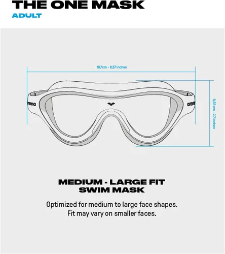 Vista 4 de ARENA Gafas de natación unisex para adultos, gafas de natación para hombres y mujeres, de gran ajuste, espejo de policarbonato/lente sin espejo