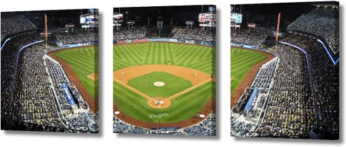Vista 81 de TUMOVO Arte de pared en lienzo para estadio deportivo, arte de pared de campo Wrigley en Chicago, pinturas de Chicago, impresiones sobre lienzo