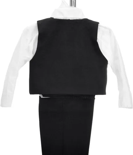 Vista 4 de Dressy Daisy Trajes de esmoquin formales para niños, 5 piezas Negro