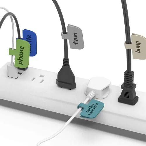 Vista 7 de XIAOXI - Etiquetas para cables de gran tamaño, etiquetas de cable, etiquetas de cable y etiquetas de alambre para gestión e identificación de Multi