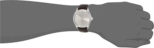 Vista 5 de Hamilton Reloj Jazzmaster suizo automático caja de 1.575 in, esfera beige, correa de cuero marrón (Modelo H32475520), Beige, Classic