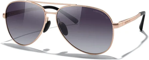 Vista 2 de MERRY'S Gafas de sol de aviador para hombres y mujeres, lentes polarizadas para conducción, lentes espejados, protección UV 400, 2.283in