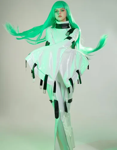 Vista 3 de Cosplay.fm Body de cosplay de anime para mujer con medias gargantilla