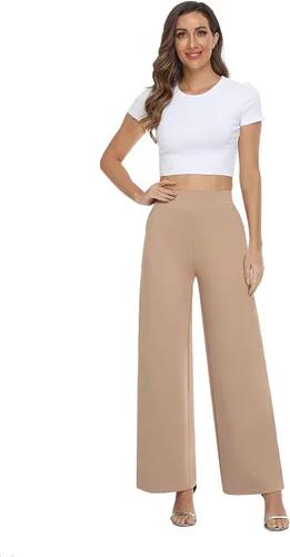 Vista 6 de Dilgul Womens Wide Leg Pants Comfy Loose Casual Sweatpants Elastic Waist Workout Trousers