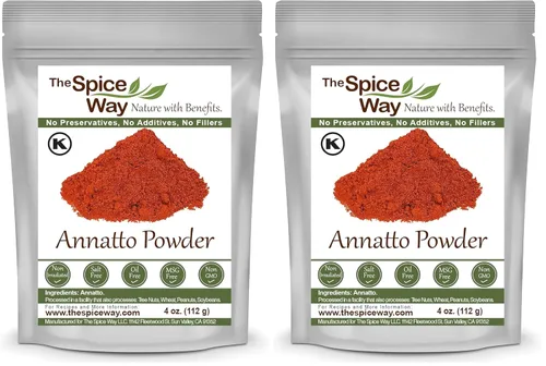 Vista 8 de The Spice Way Annatto Powder - (4 oz) también conocido como semilla de achiote molido