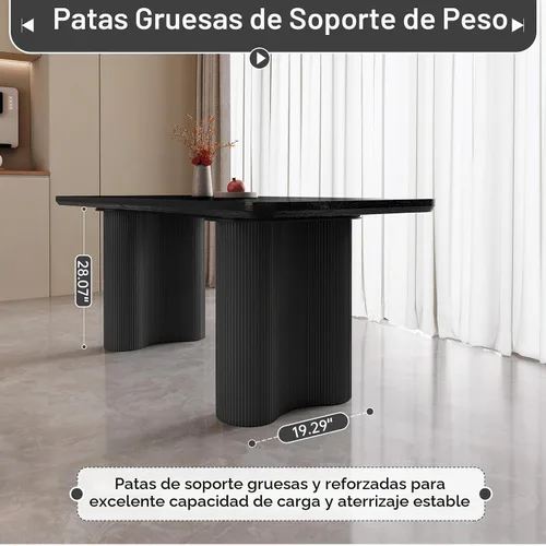 Vista 6 de Juego de mesa de comedor de 5 piezas para 4, mesa de 62.99