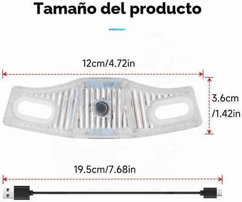 Vista 7 de Luces LED recargables para radios de bicicleta, paquete de 2, impermeables