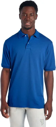 Vista 9 de Jerzees Men's Short Sleeve SpotShield Polo Shirts, Stain Resistant, Sizes S-5X Negro