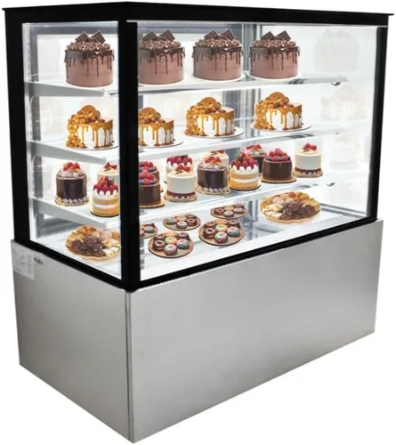 Vista 5 de PEAKCOLD vitrina refrigerada para panadería, vitrina de postres de 36 pulgadas de ancho