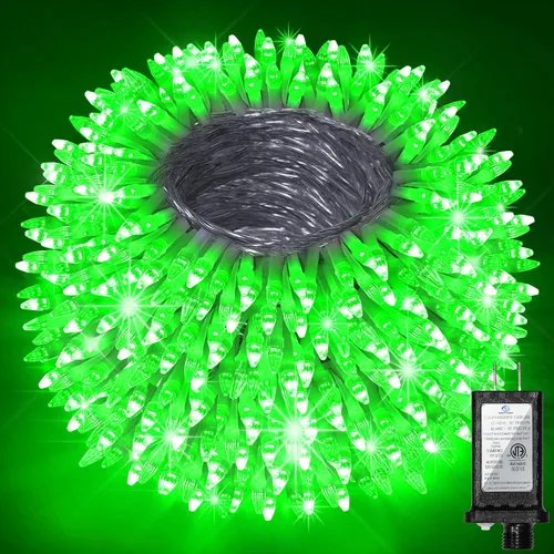Vista 29 de Paquete de 2 Total 200 Pies 600 Luces LED de Navidad en Cadena, Luces de Árbol de Hadas Blanco Frío Conectables, 8 Modos y Temporizador Luces