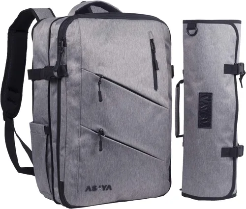 Vista 7 de Asaya Mochila para cuchillos de chef con bolsa enrollable de 20 bolsillos, más de 30 bolsillos para cuchillos, cuchillos no incluidos (marrón)
