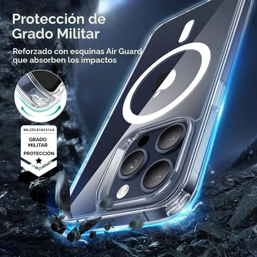 Vista 5 de ESR para iPhone 15 Pro Max, Funda Compatible con MagSafe, Protección de Grado Militar, Resistente al Amarilleo, Parte Posterior Resistente a