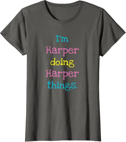 Vista 8 de Harper - Camiseta de regalo para niños con texto personalizado