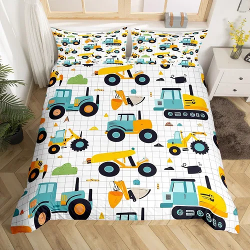 Vista 9 de Erosebridal Juego de ropa de cama de coche deportivo verde para niños, tamaño individual, funda de edredón de autos de carreras para niños