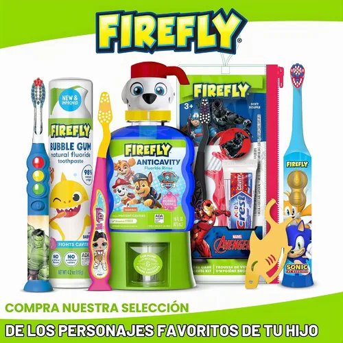 Vista 11 de FIREFLY Juego de cepillo de dientes Sonic Smart Action Trolls con luces