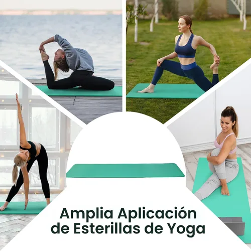 Vista 6 de Fitvids Tapete de yoga de 1/2 pulgada, extra grueso, de alta densidad, antidesgarros, con correa de transporte, adecuado para varios ejercicios