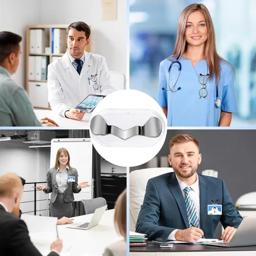 Vista 7 de donwmvfoug Paquete de 3 soportes magnéticos para gafas, etiqueta de nombre, soportes magnéticos para lentes de sol de trabajo, pasadores magnéticos