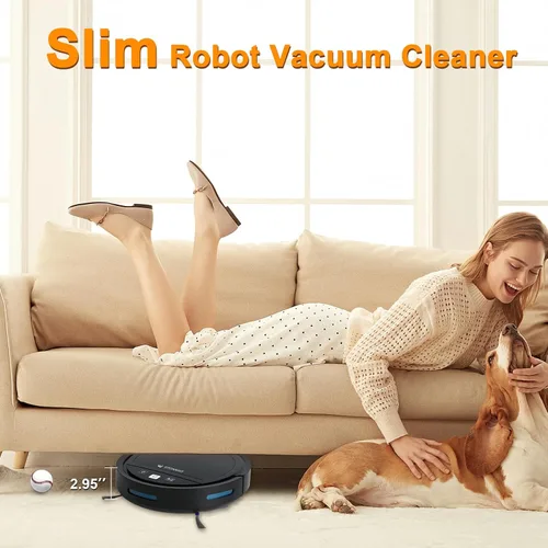 Vista 7 de Robot aspirador y trapeador, robot de barrido y trapeador Wi-Fi/voz/aplicación, robot aspirador de pelo de mascotas, a prueba de caídas, limpiador