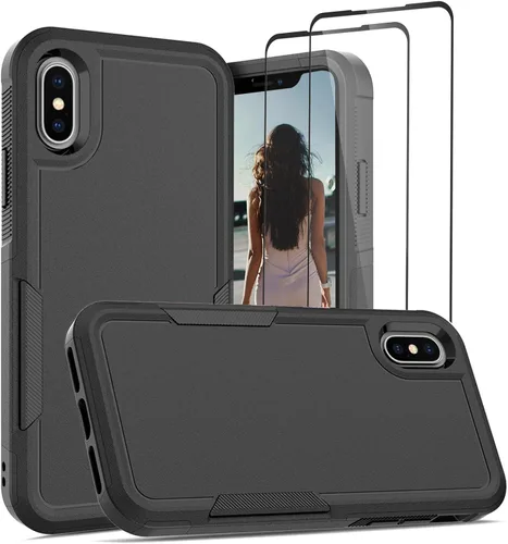 Vista 110 de Jeylly Funda para iPhone SE/Funda para iPhone 5S, Exterior de Plástico Duro que Absorbe Golpes + Interior de Silicona de Goma Defensor contra