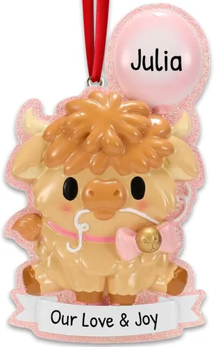 Vista 14 de Adornos personalizados para la primera Navidad del bebé 2024 – Adornos de Navidad personalizados para bebé niño, primera Navidad, adorno azul