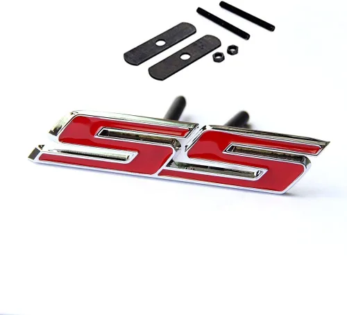 Vista 2 de Yoaoo 1x Emblema OEM Ss para Parrilla + Calcomanía Insignia 3D Compatible con Zl1 Serie 1LE Frontal Cromado Rojo
