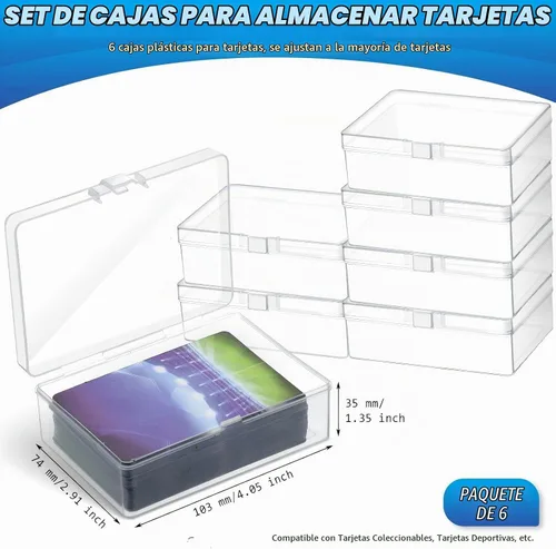 Vista 2 de Vicenpal - 6 cajas de cartas de plástico transparente