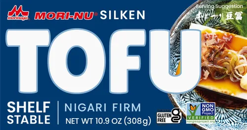 Vista 2 de Mori-Nu Silken Tofu Nigari Firm Suave aterciopelado Bajo en grasa, sin gluten, sin lácteos, vegano, fabricado con soja sin OMG, KSA Kosher Parve
