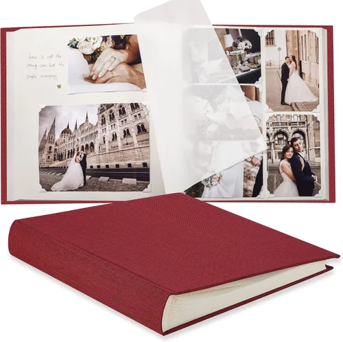 Vista 11 de Pssoss Álbum de fotos grande para manualidades autoadhesivo de 100 páginas con espacio para escribir para fotos de 3 x 5, 4 x 6, 5 x 7, 6 x 8 y 8 x