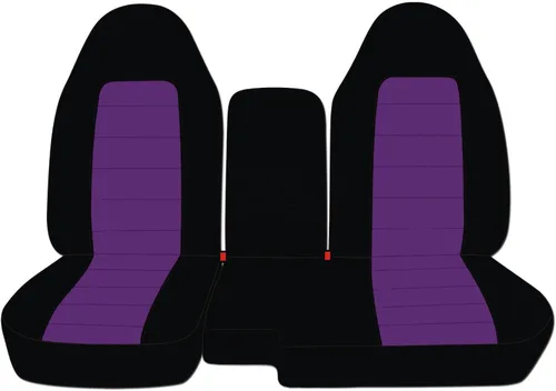 Vista 13 de Cubreasientos de camiones de dos tonos/vehículos utilitarios Ford Ranger/Explorer Mazda Navajo/Serie B (asientos separados, 60/40) con Negro y azul