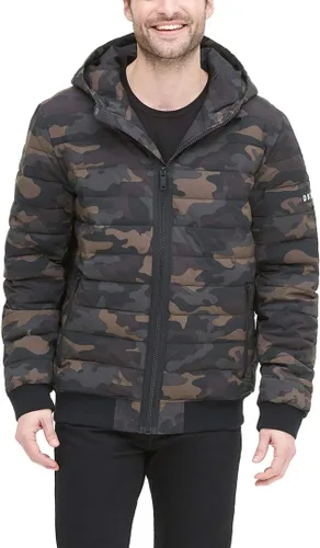 Vista 16 de DKNY Chaqueta bomber acolchada con capucha y rendimiento para hombre