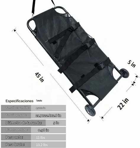 Vista 2 de Max Loading - Camilla grande para perros de 250 libras con ruedas silenciosas, carrito de transporte de mascotas de 45 x 22 pulgadas (desplegable)
