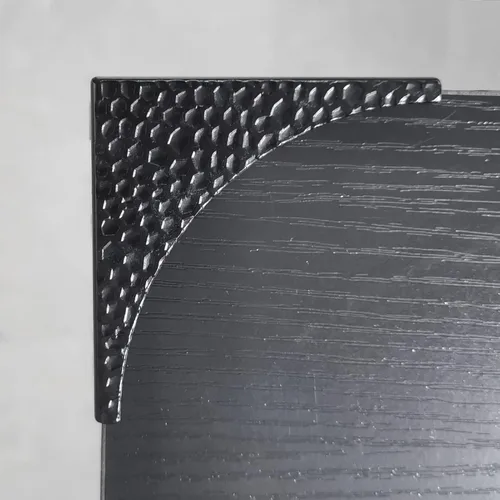 Vista 7 de Protectores de esquina de metal negro decorativo de madera, protectores de esquina de caja de 2.56 pulgadas, esquinas de mesa de metal, soportes