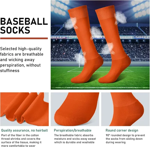 Vista 3 de Zhanmai Combo de cinturón de béisbol y calcetines de sóftbol ajustables y cinturón elástico para jóvenes niños y niñas