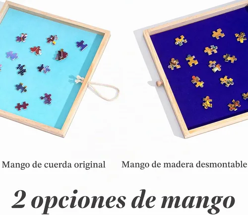 Vista 3 de Tektalk Mesa de Rompecabezas con Soporte/Bracket Ajustable Integrado y Cubierta Extraíble, Meseta de Madera de 3 Ángulos de Inclinación Tablero