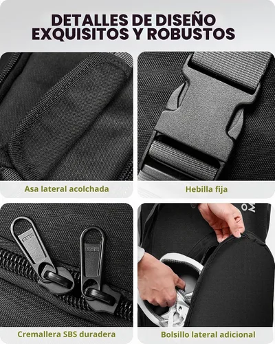 Vista 7 de OutdoorMaster Bolsa de Viaje de Golf Acolchada con Ruedas Reforzadas, Oxford 900D de Servicio Pesado Resistente al Desgaste y Resistente al Agua