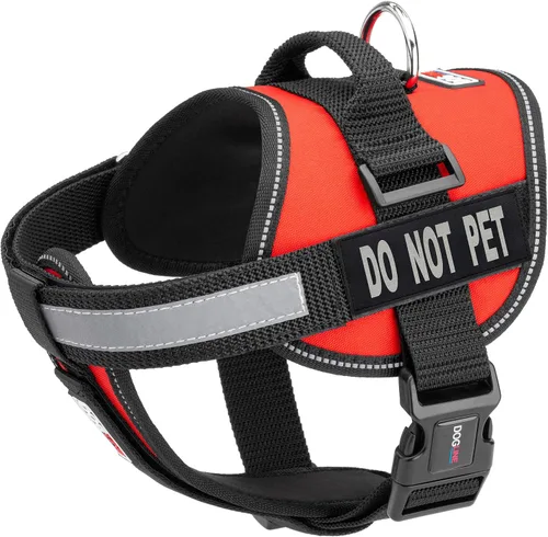 Vista 12 de Dogline Arnés de chaleco para perros y 2 parches extraíbles para no mascotas, XS/de 15 a 19 pulgadas, verde