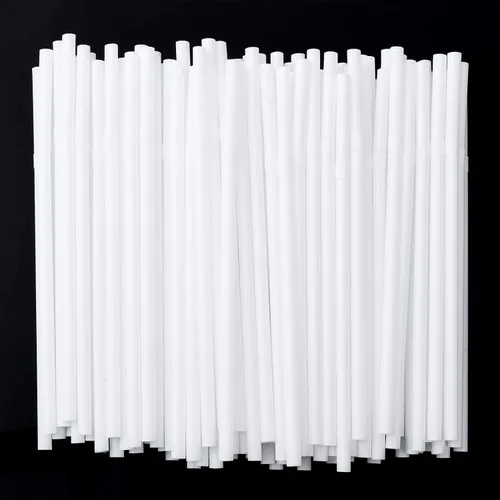 Vista 11 de ALINK 1000 popotes flexibles blancos, pajitas flexibles de plástico envueltas individualmente, 7.75 x 0.23 pulgadas