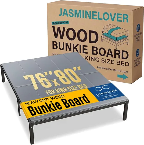 Vista 8 de Bunkie Board - Tabla de cama de madera reforzada para debajo del colchón, tamaño individual de 38 x 75 pulgadas