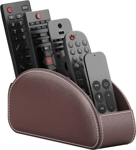 Vista 7 de Thipoten Soporte para Control Remoto, Organizador/Almacenamiento/Bandeja de Cuero Sintético para Controles Remotos, Anteojos de Lectura, Suministros