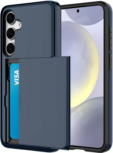 Vista 114 de Funda tipo cartera para Samsung Galaxy S22 con ranura para 2 tarjetas de crédito Funda a prueba de golpes Hybrid Heavy Duty Protection Armor Funda