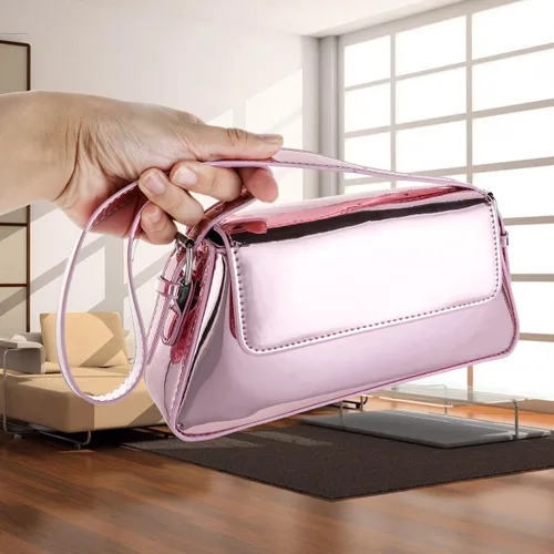 Vista 2 de Bolso de noche para mujer, Y2k, plateado, bolso hobo, bolso de mano, lindo bolso de mano, bolsos cruzados, bolsa de hombro para fiesta